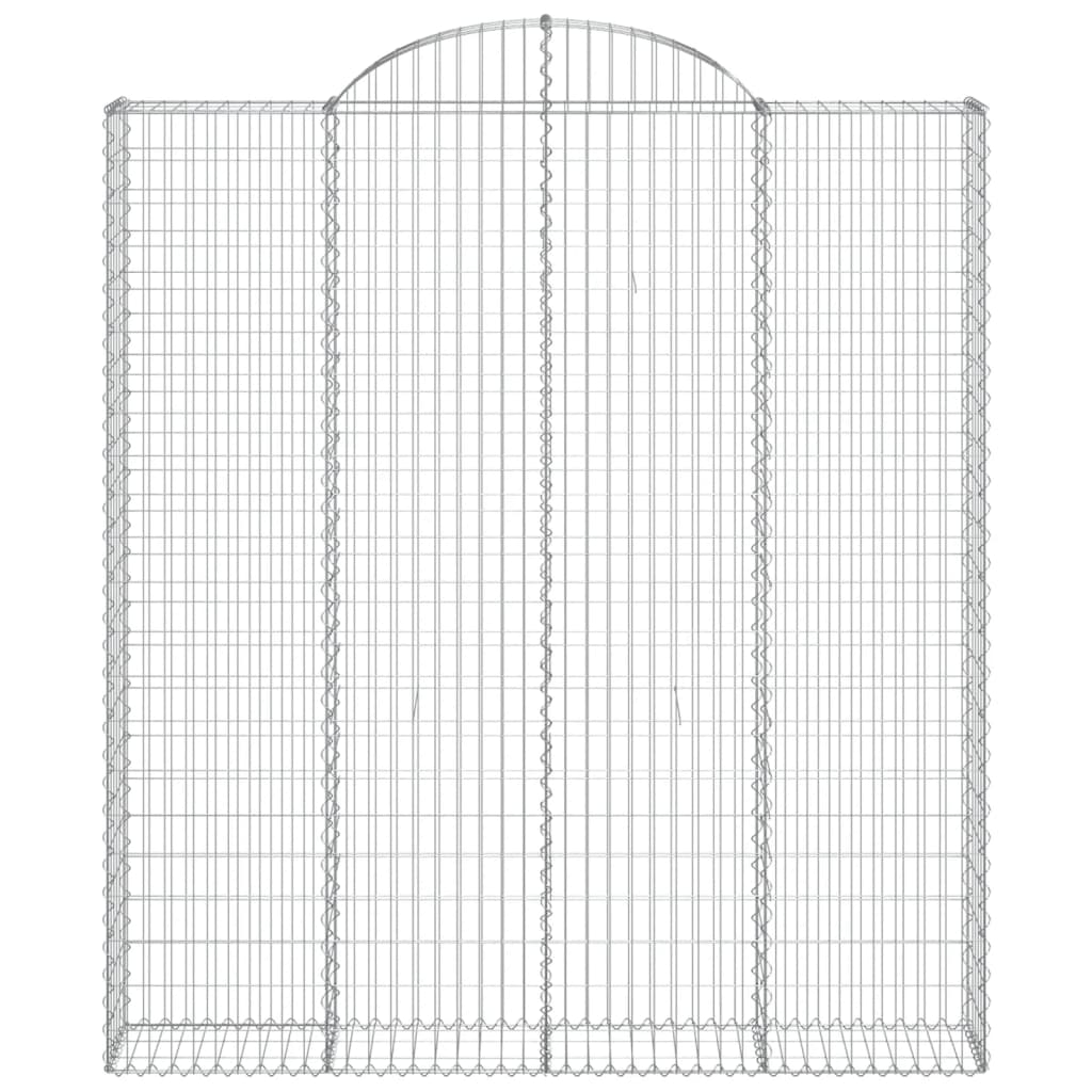 Arched Gabion Baskets 3 pcs 200x30x220/240 cm Galvanised Iron