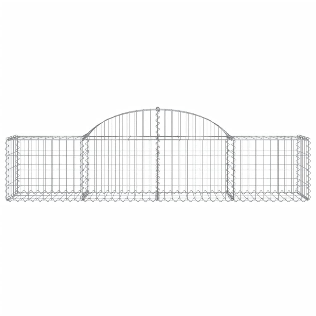 Arched Gabion Baskets 6 pcs 200x50x40/60 cm Galvanised Iron