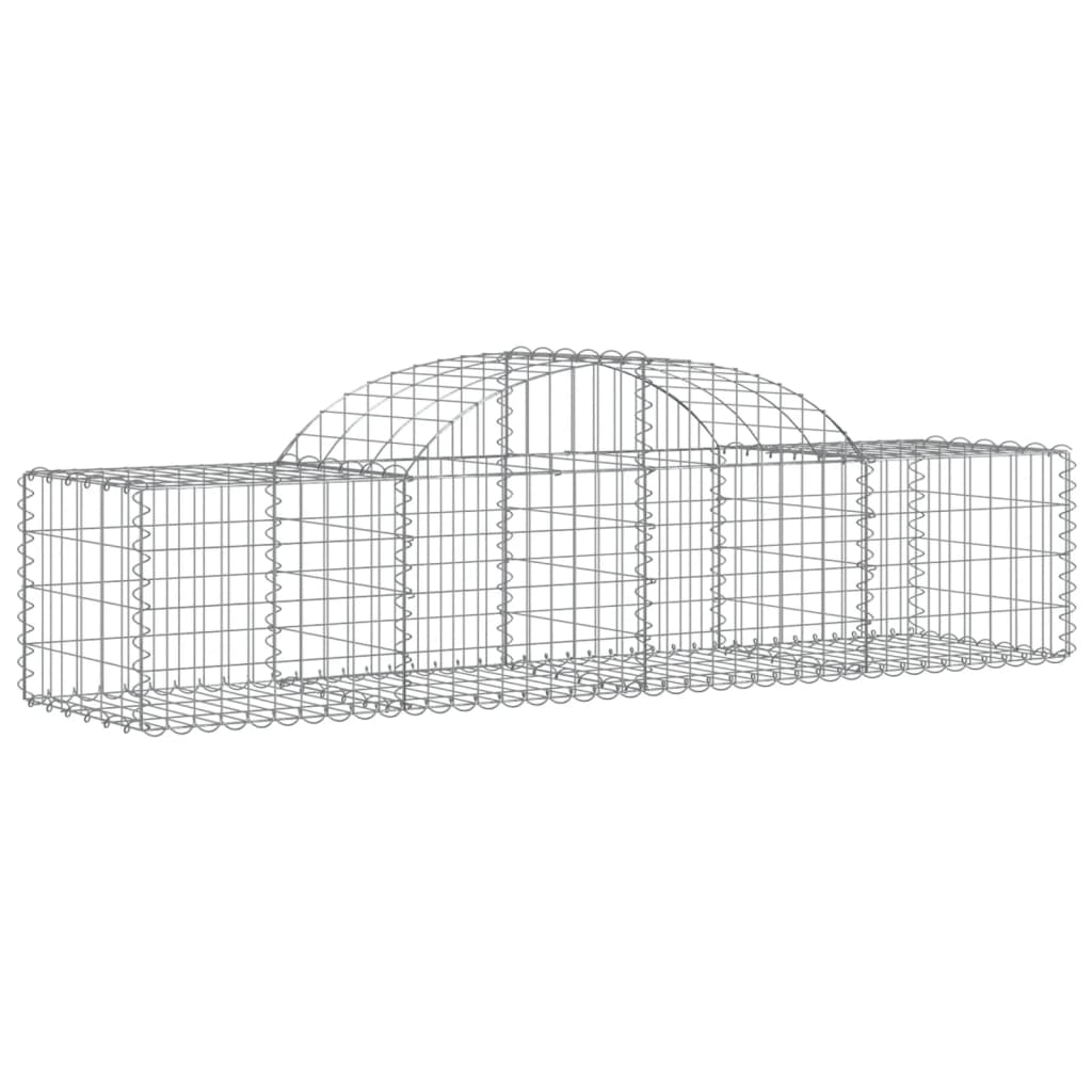 Arched Gabion Baskets 40 pcs 200x50x40/60 cm Galvanised Iron