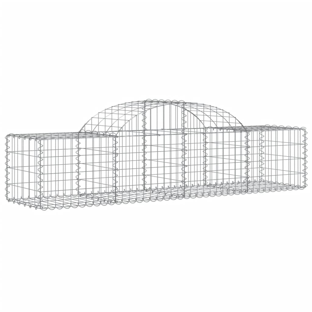 Arched Gabion Baskets 50 pcs 200x50x40/60 cm Galvanised Iron