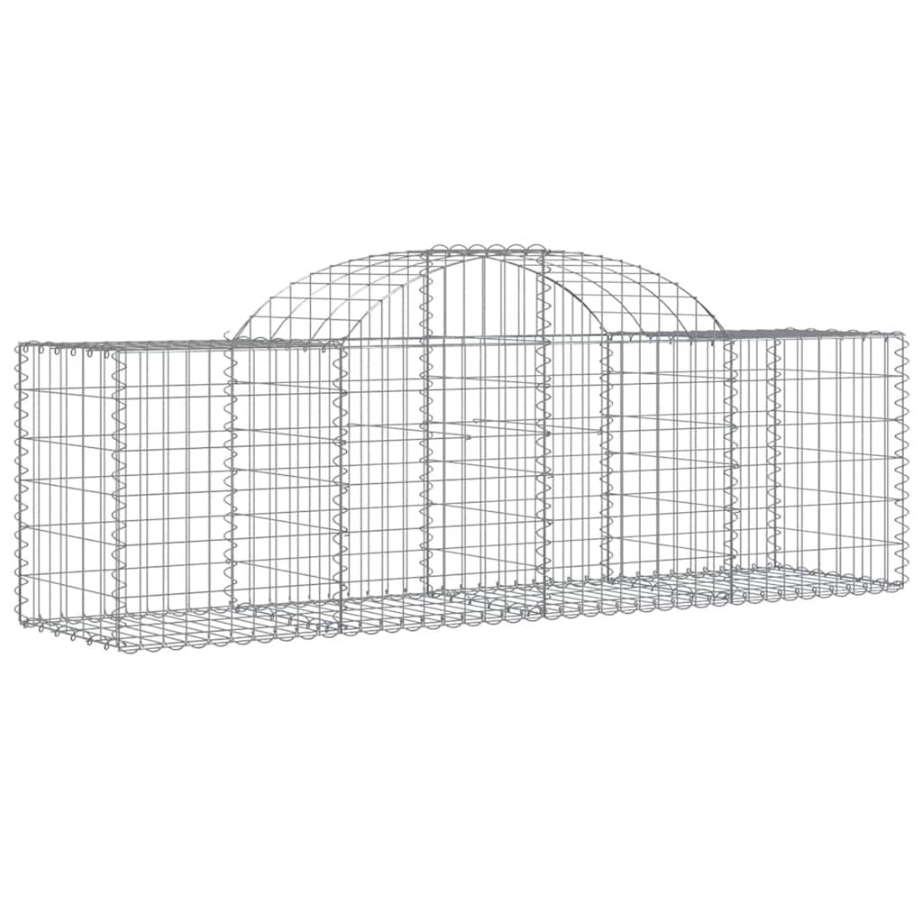 Arched Gabion Baskets 12 pcs 200x50x60/80 cm Galvanised Iron