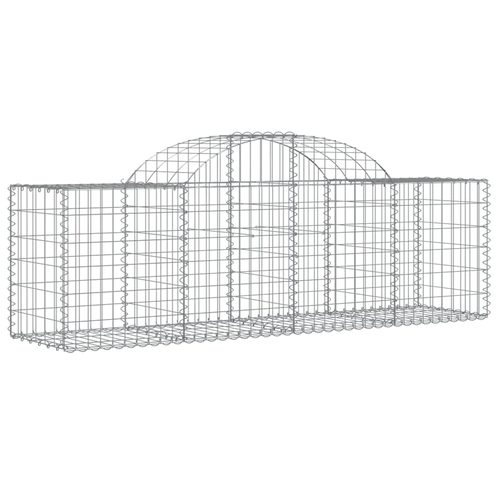 Arched Gabion Baskets 13 pcs 200x50x60/80 cm Galvanised Iron