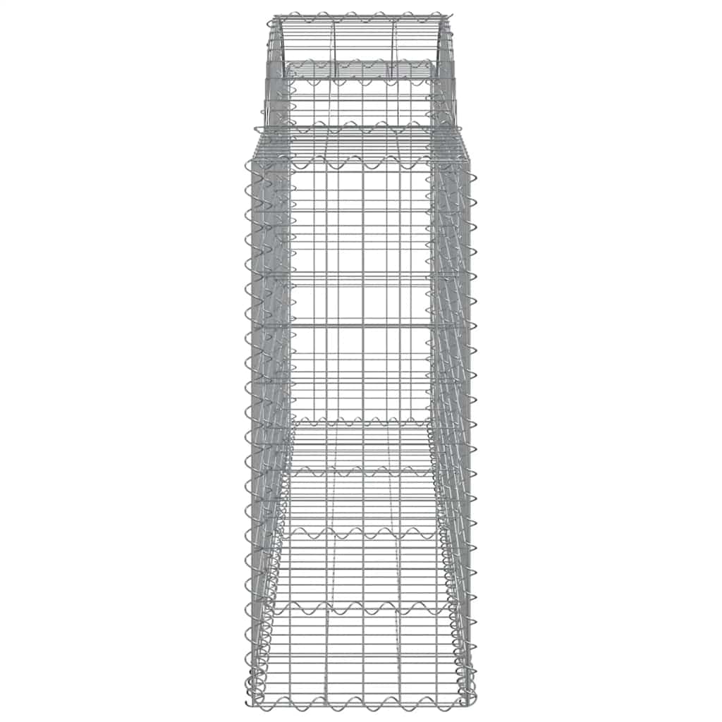 Arched Gabion Baskets 4 pcs 200x50x100/120 cm Galvanised Iron