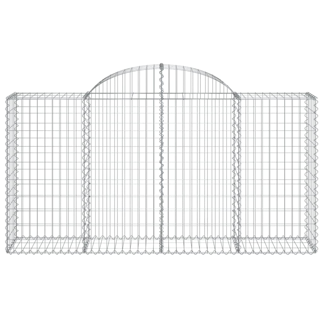 Arched Gabion Baskets 25 pcs 200x50x100/120 cm Galvanised Iron