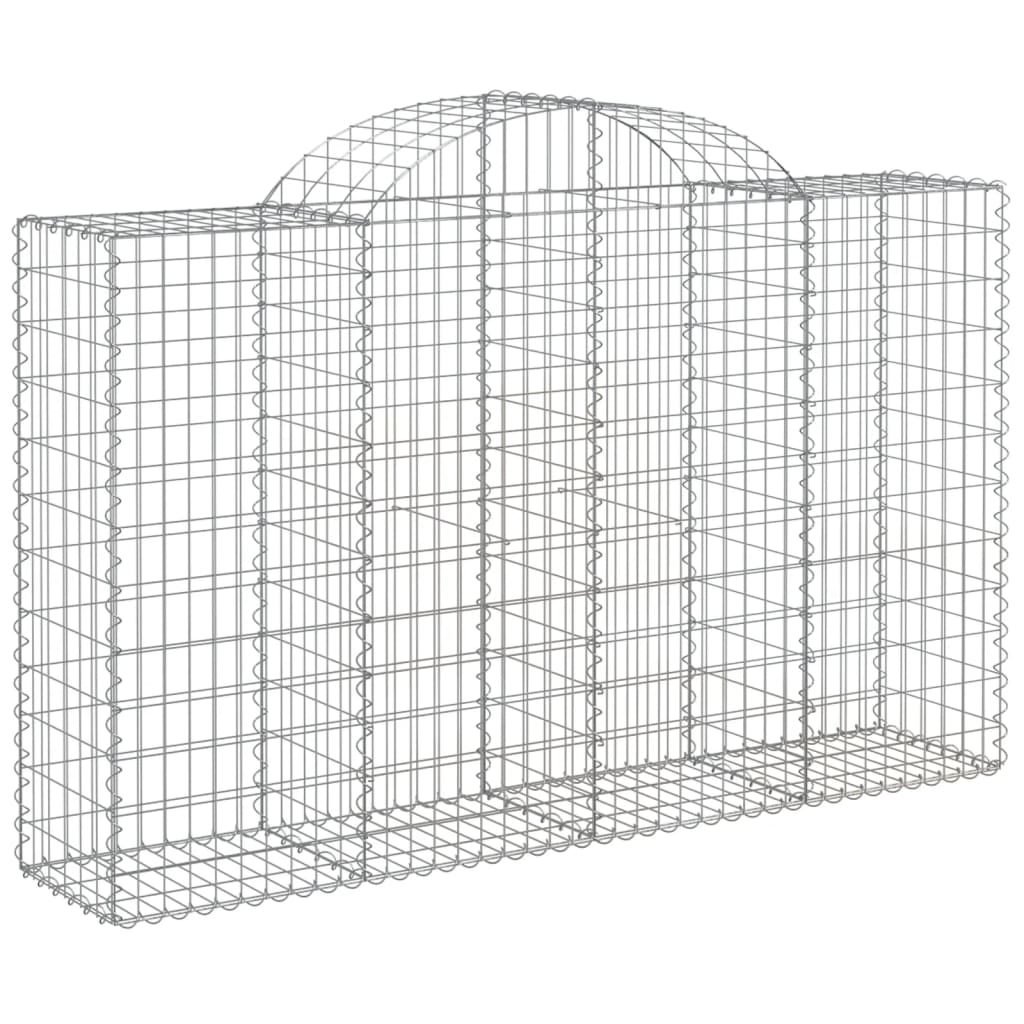Arched Gabion Baskets 11 pcs 200x50x120/140 cm Galvanised Iron