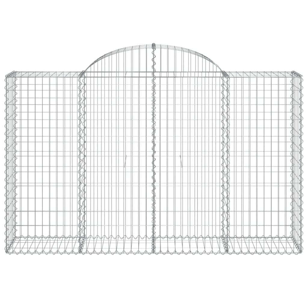 Arched Gabion Baskets 11 pcs 200x50x120/140 cm Galvanised Iron