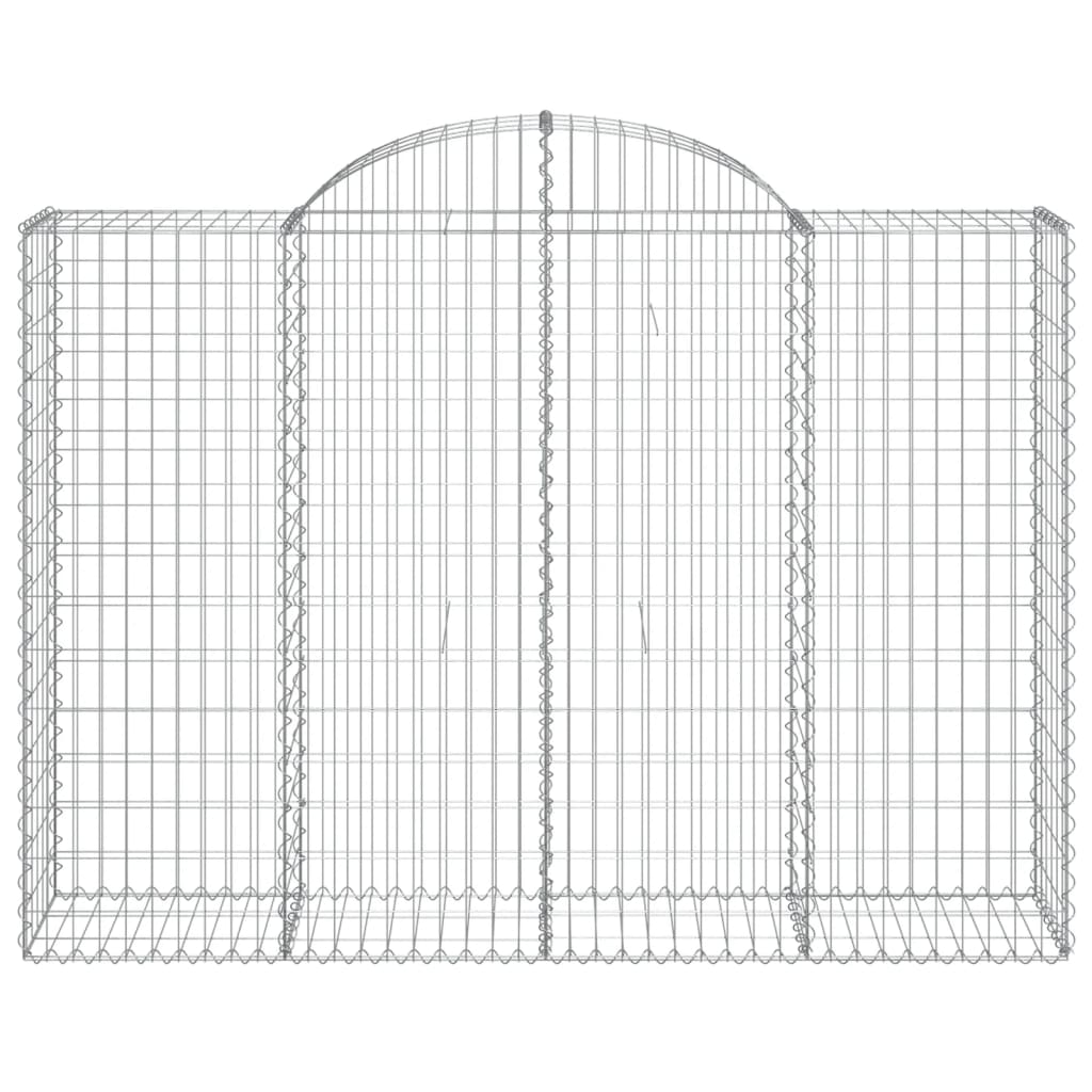 Arched Gabion Baskets 10 pcs 200x50x140/160 cm Galvanised Iron