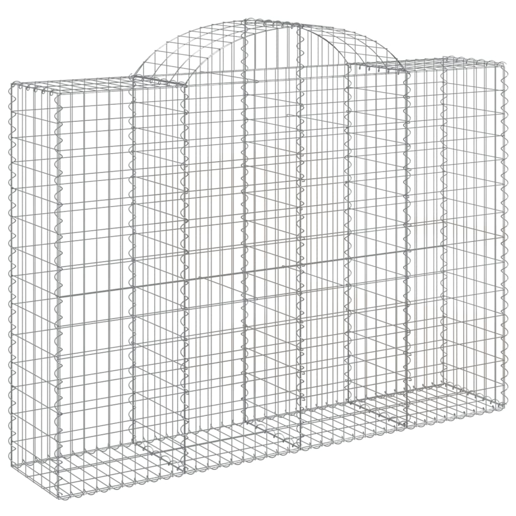 Arched Gabion Baskets 13 pcs 200x50x140/160 cm Galvanised Iron