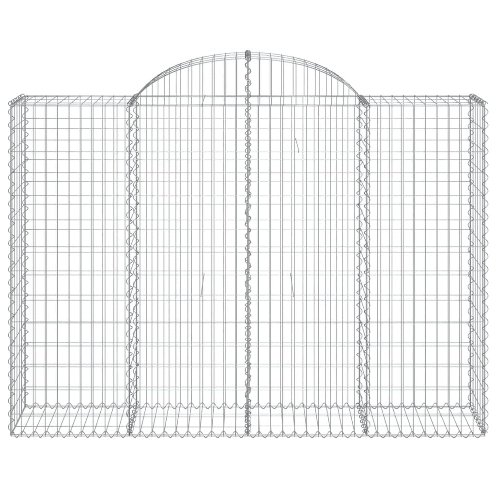Arched Gabion Baskets 13 pcs 200x50x140/160 cm Galvanised Iron