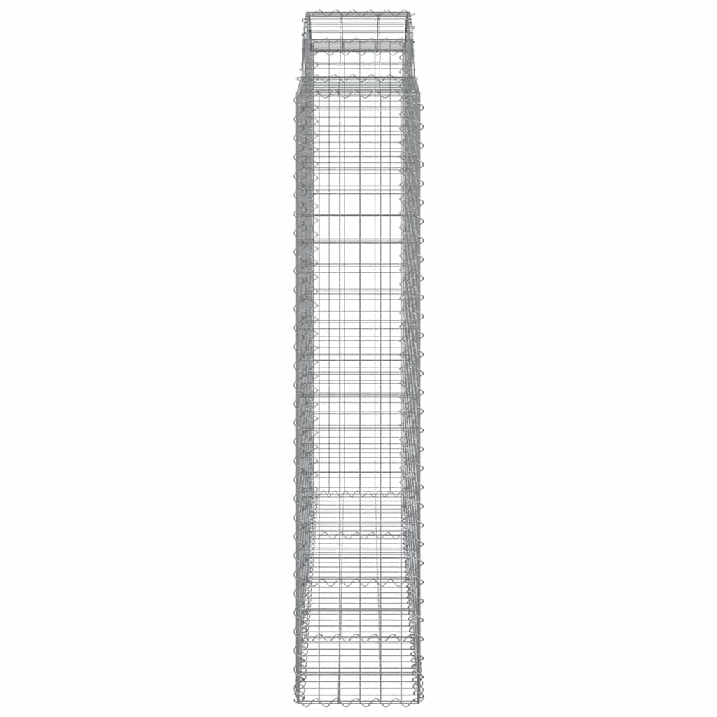 Arched Gabion Baskets 9 pcs 200x50x200/220 cm Galvanised Iron