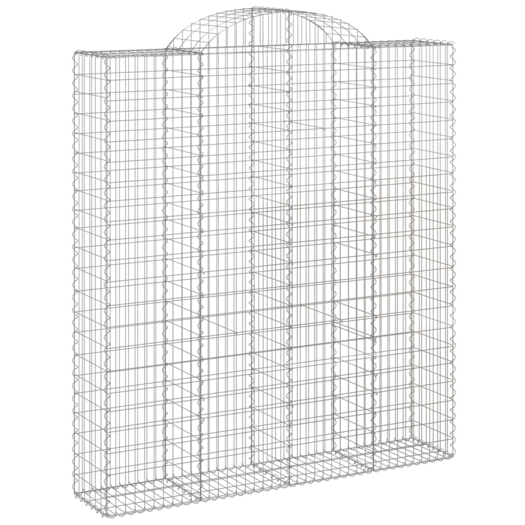 Arched Gabion Baskets 3 pcs 200x50x220/240 cm Galvanised Iron
