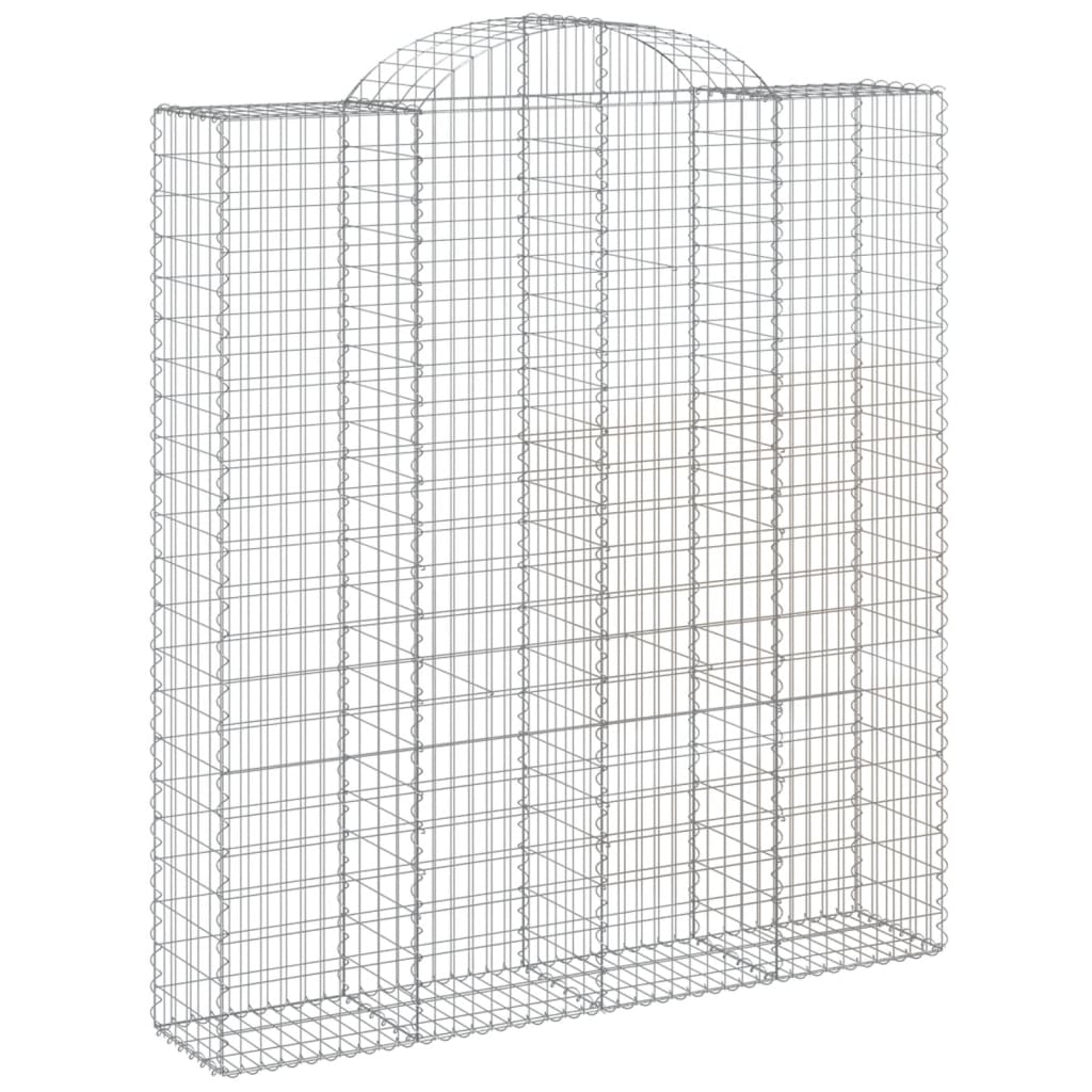 Arched Gabion Baskets 12 pcs 200x50x220/240 cm Galvanised Iron