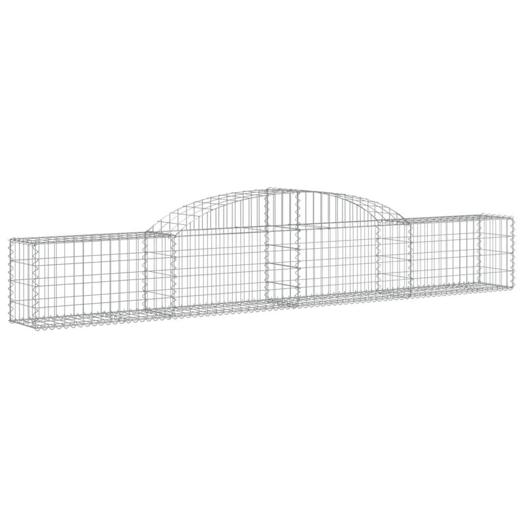 Arched Gabion Baskets 2 pcs 300x30x40/60 cm Galvanised Iron