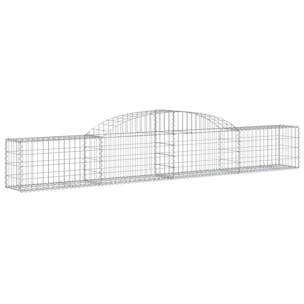 Arched Gabion Baskets 2 pcs 300x30x40/60 cm Galvanised Iron