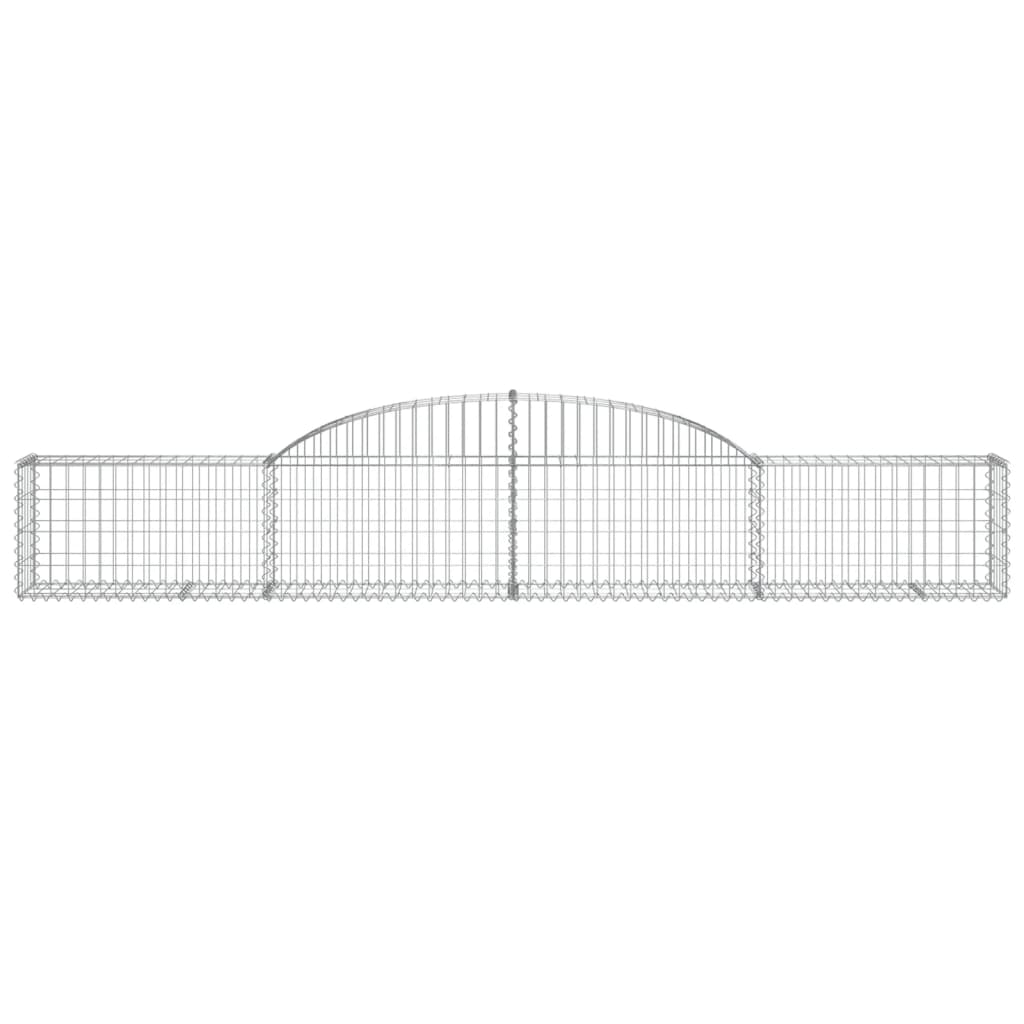 Arched Gabion Baskets 2 pcs 300x30x40/60 cm Galvanised Iron