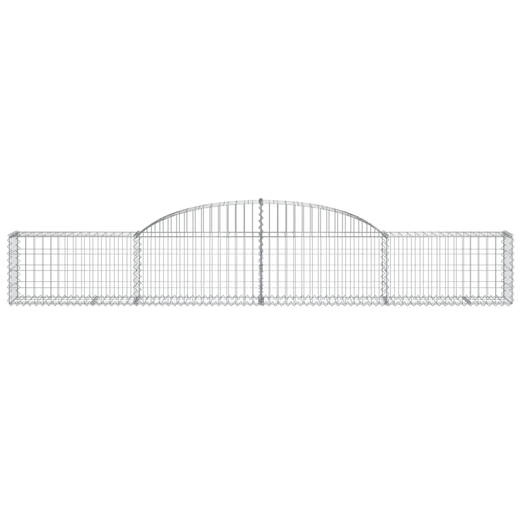 Arched Gabion Baskets 8 pcs 300x30x40/60 cm Galvanised Iron