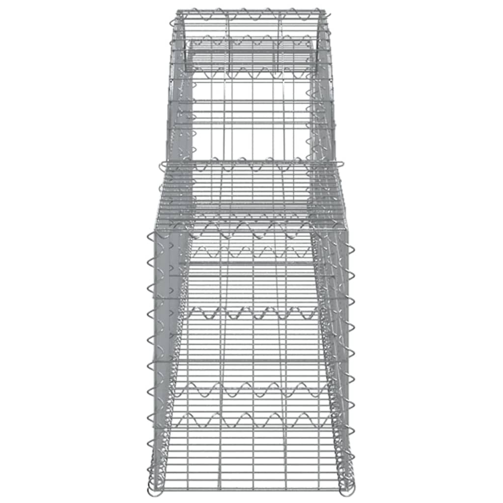 Arched Gabion Baskets 8 pcs 300x30x40/60 cm Galvanised Iron