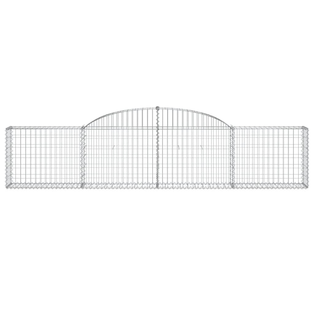 Arched Gabion Baskets 3 pcs 300x30x60/80 cm Galvanised Iron