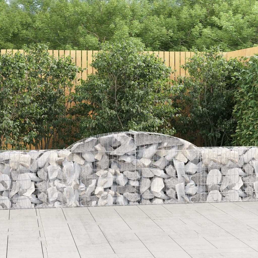 Arched Gabion Baskets 12 pcs 300x30x60/80 cm Galvanised Iron