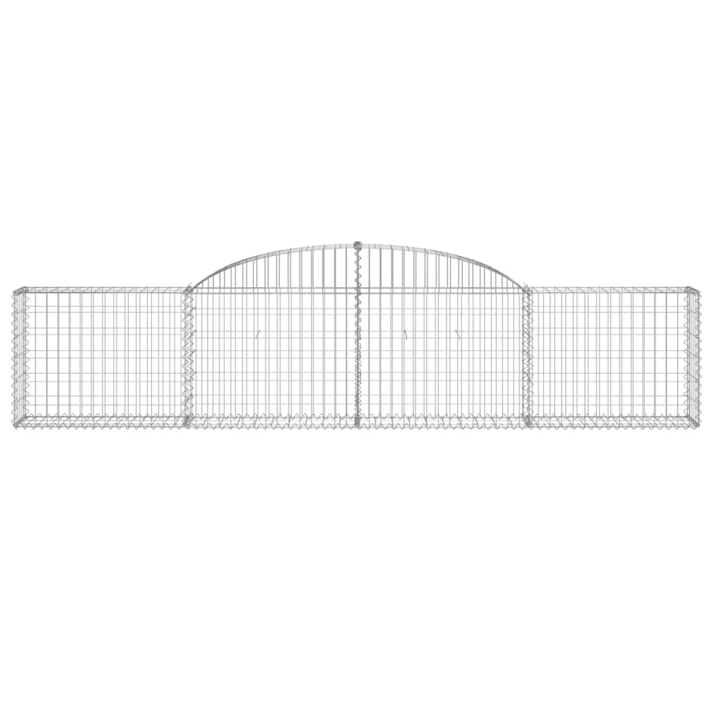Arched Gabion Baskets 13 pcs 300x30x60/80 cm Galvanised Iron