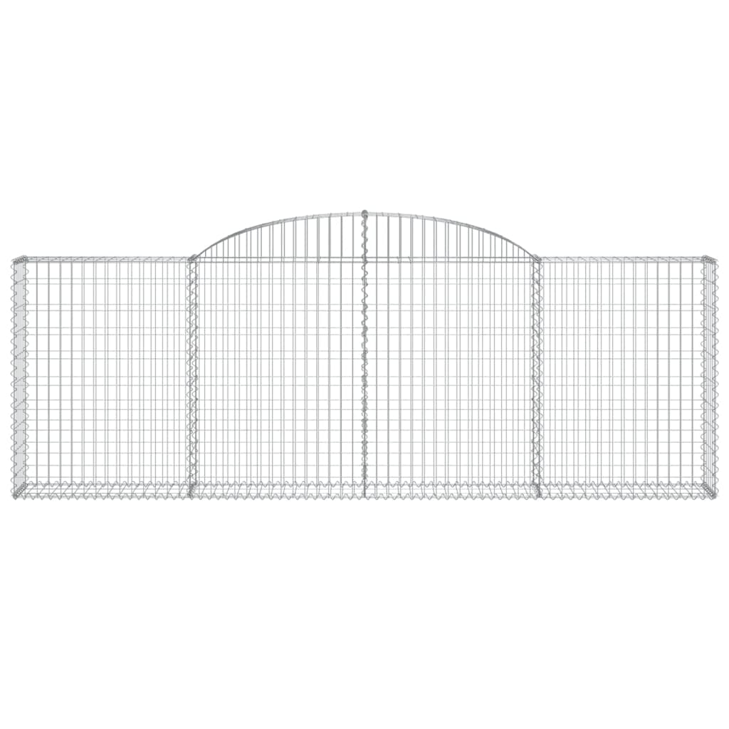 Arched Gabion Baskets 6 pcs 300x30x100/120 cm Galvanised Iron