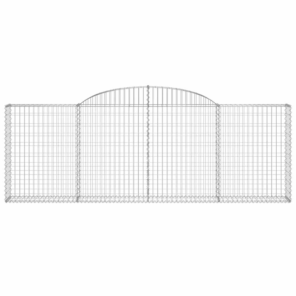 Arched Gabion Baskets 8 pcs 300x30x100/120 cm Galvanised Iron