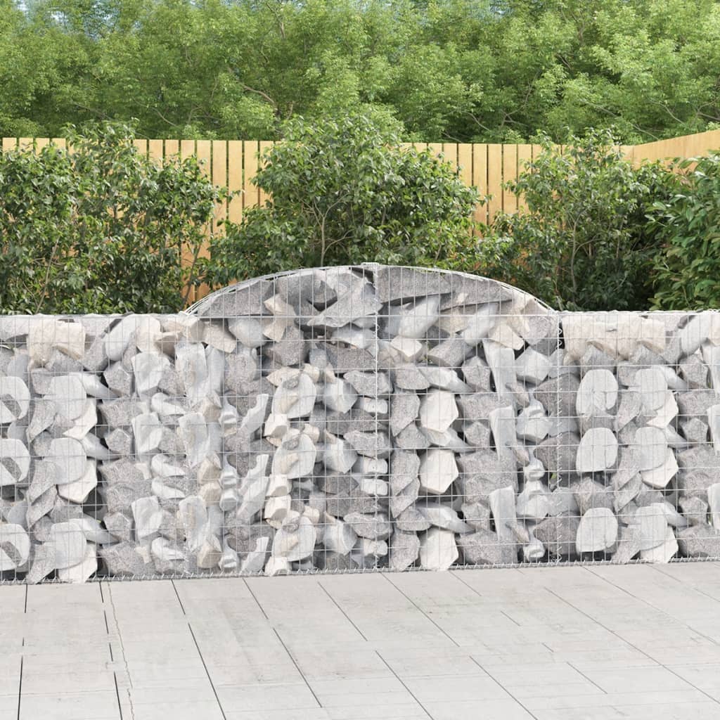 Arched Gabion Baskets 12 pcs 300x30x100/120 cm Galvanised Iron