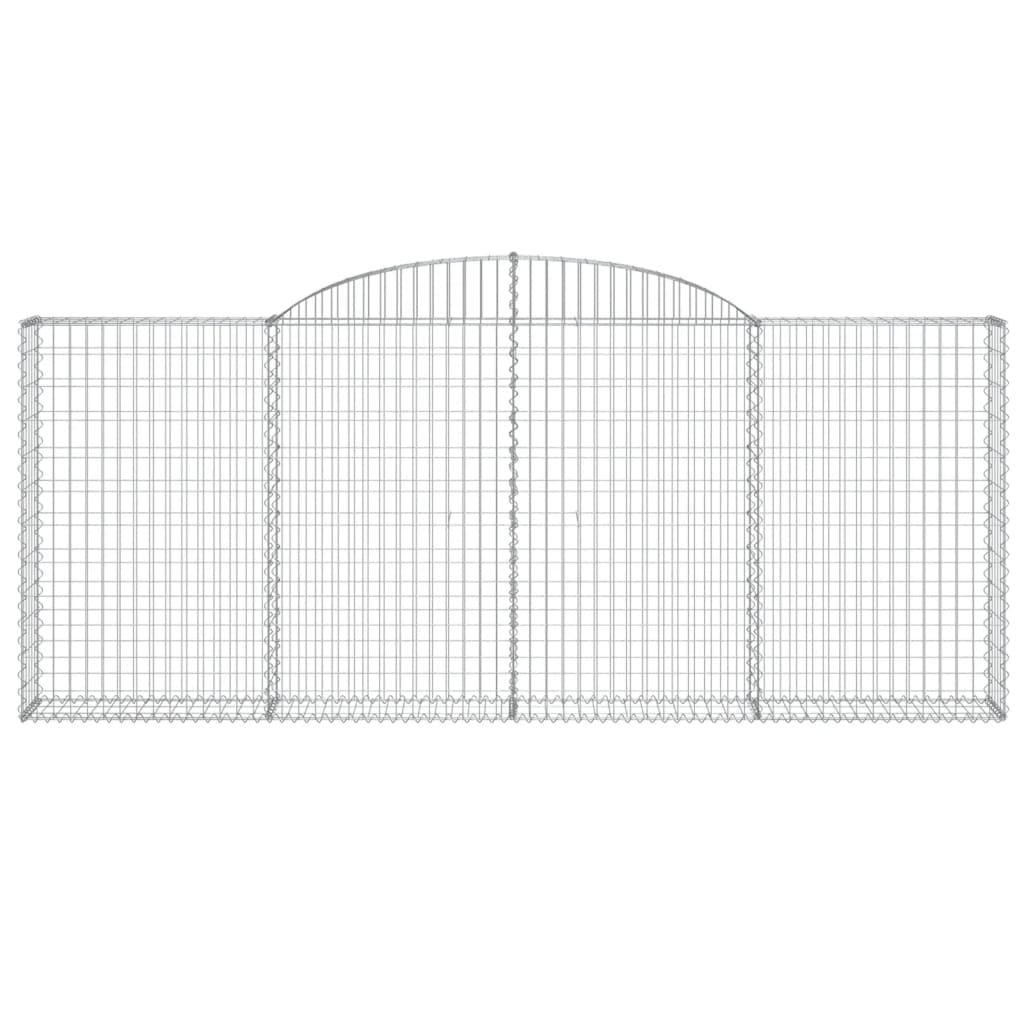 Arched Gabion Baskets 2 pcs 300x30x120/140 cm Galvanised Iron