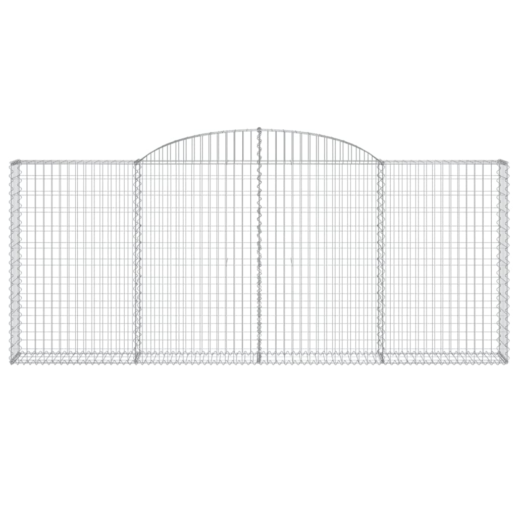 Arched Gabion Baskets 9 pcs 300x30x120/140 cm Galvanised Iron
