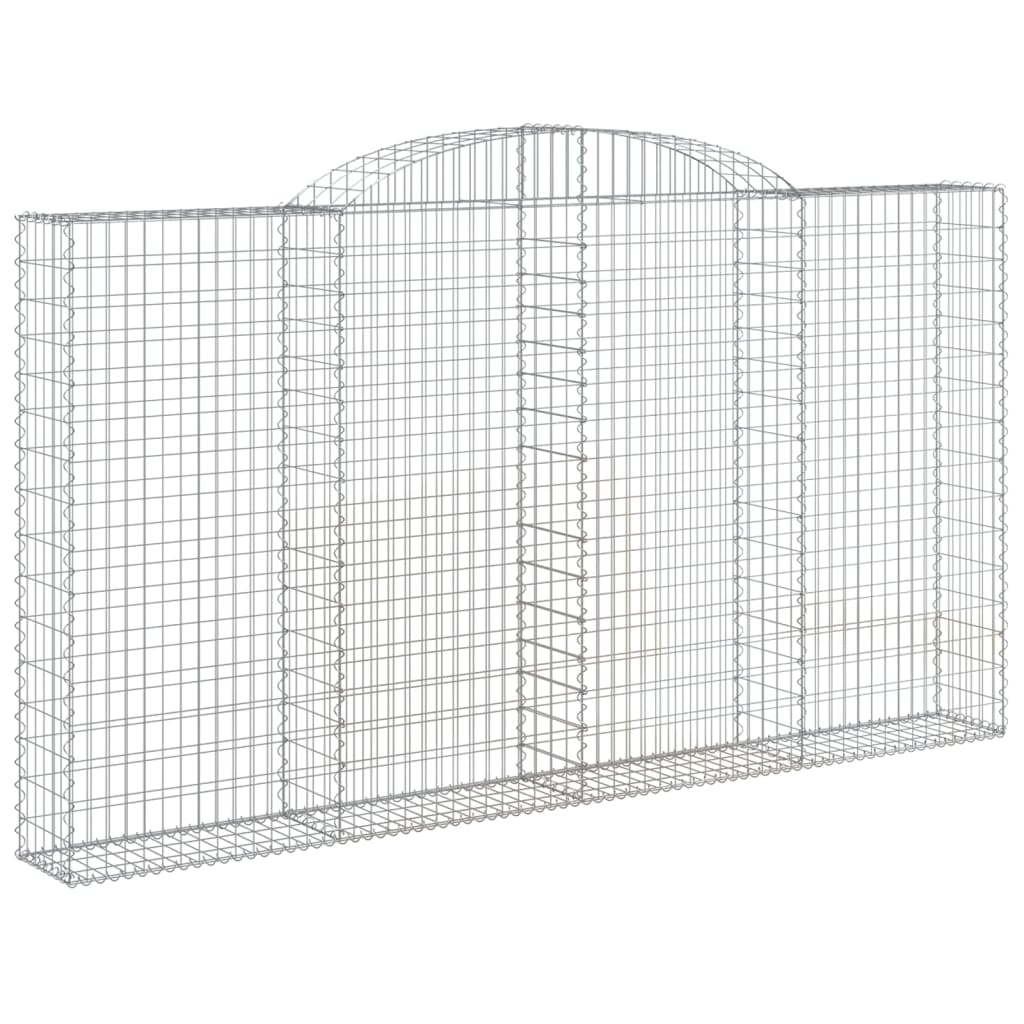 Arched Gabion Baskets 6 pcs 300x30x160/180 cm Galvanised Iron