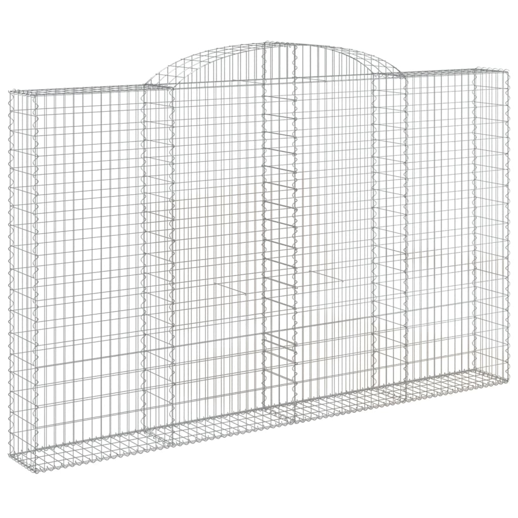 Arched Gabion Baskets 3 pcs 300x30x180/200 cm Galvanised Iron