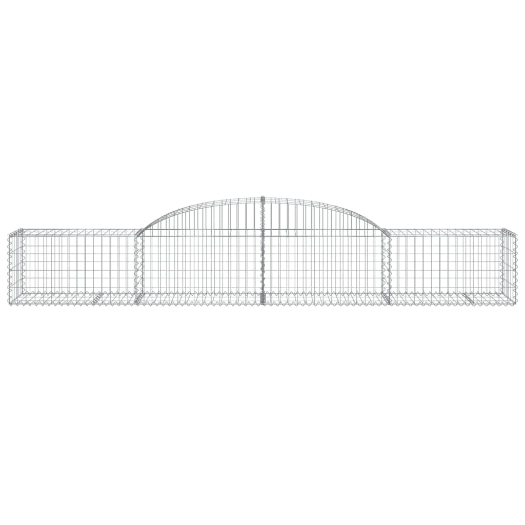 Arched Gabion Baskets 15 pcs 300x50x40/60 cm Galvanised Iron
