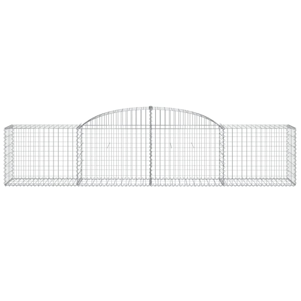 Arched Gabion Baskets 6 pcs 300x50x60/80 cm Galvanised Iron