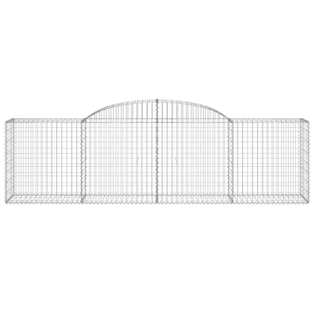 Arched Gabion Baskets 6 pcs 300x50x80/100 cm Galvanised Iron
