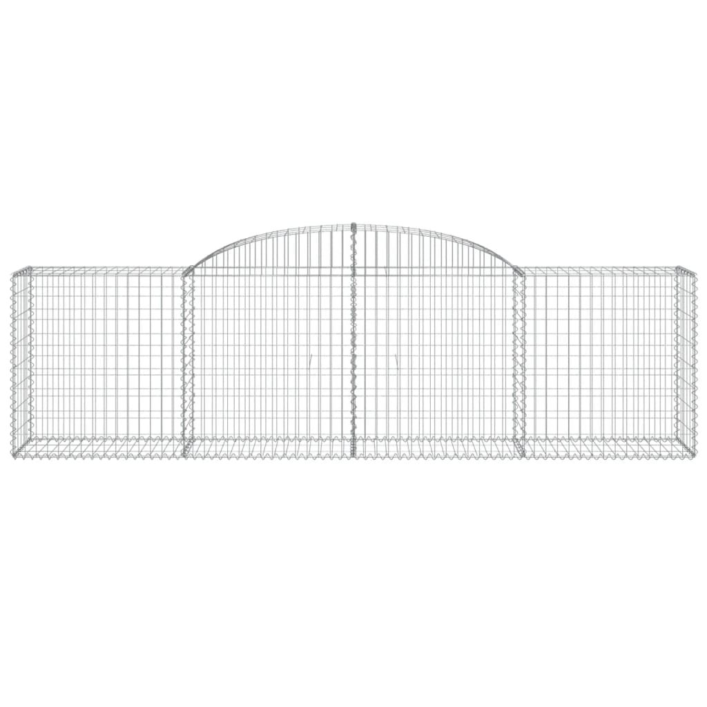 Arched Gabion Baskets 17 pcs 300x50x80/100 cm Galvanised Iron