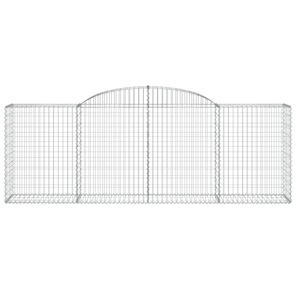 Arched Gabion Baskets 9 pcs 300x50x100/120 cm Galvanised Iron