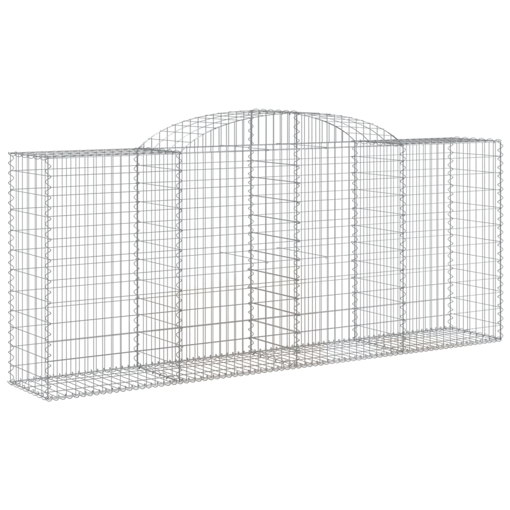 Arched Gabion Baskets 15 pcs 300x50x120/140 cm Galvanised Iron