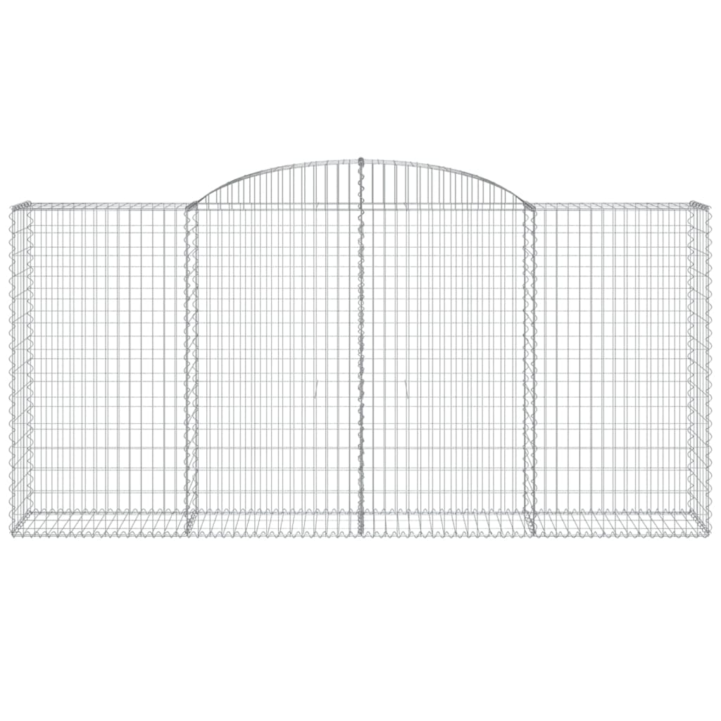 Arched Gabion Baskets 3 pcs 300x50x140/160 cm Galvanised Iron