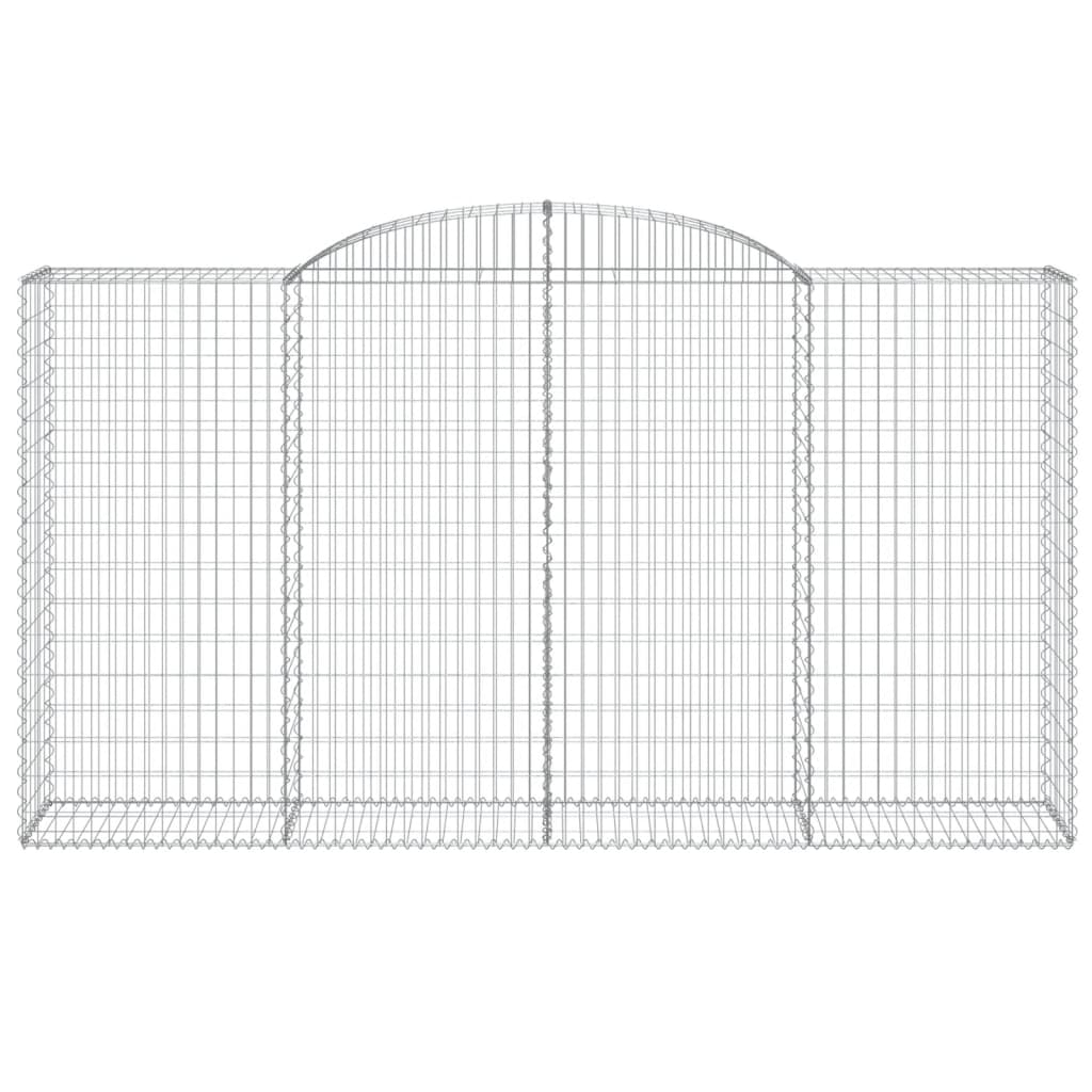 Arched Gabion Baskets 9 pcs 300x50x160/180 cm Galvanised Iron