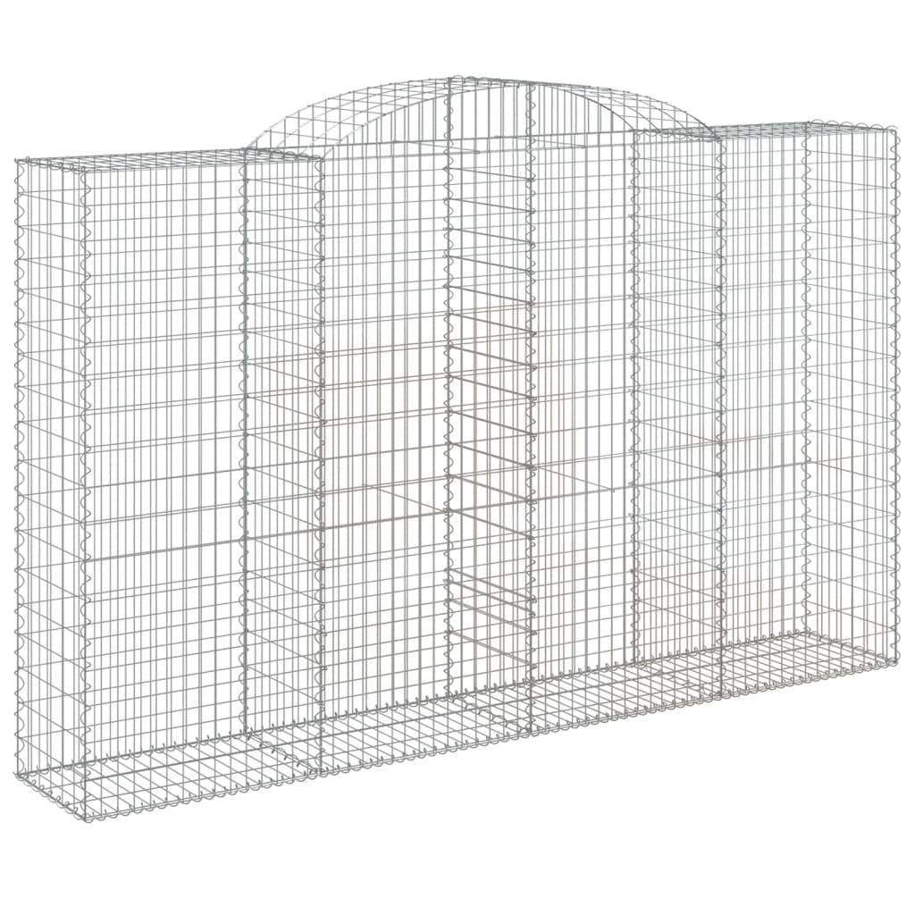 Arched Gabion Baskets 2 pcs 300x50x180/200 cm Galvanised Iron