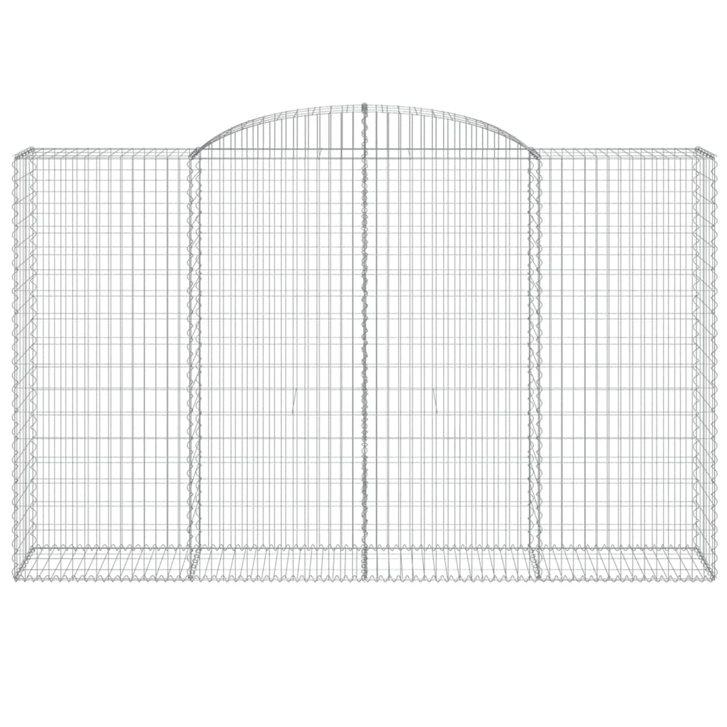 Arched Gabion Baskets 2 pcs 300x50x180/200 cm Galvanised Iron