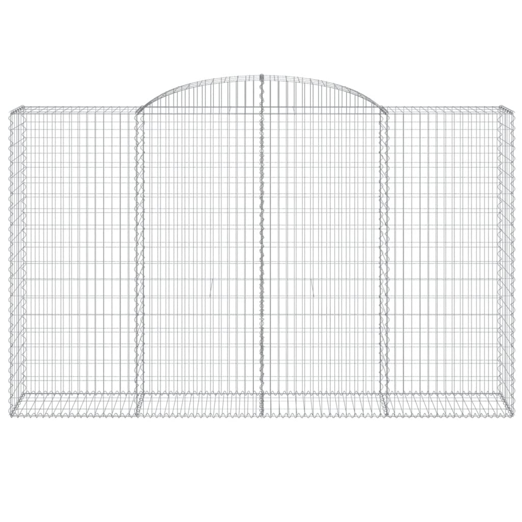 Arched Gabion Baskets 4 pcs 300x50x180/200 cm Galvanised Iron