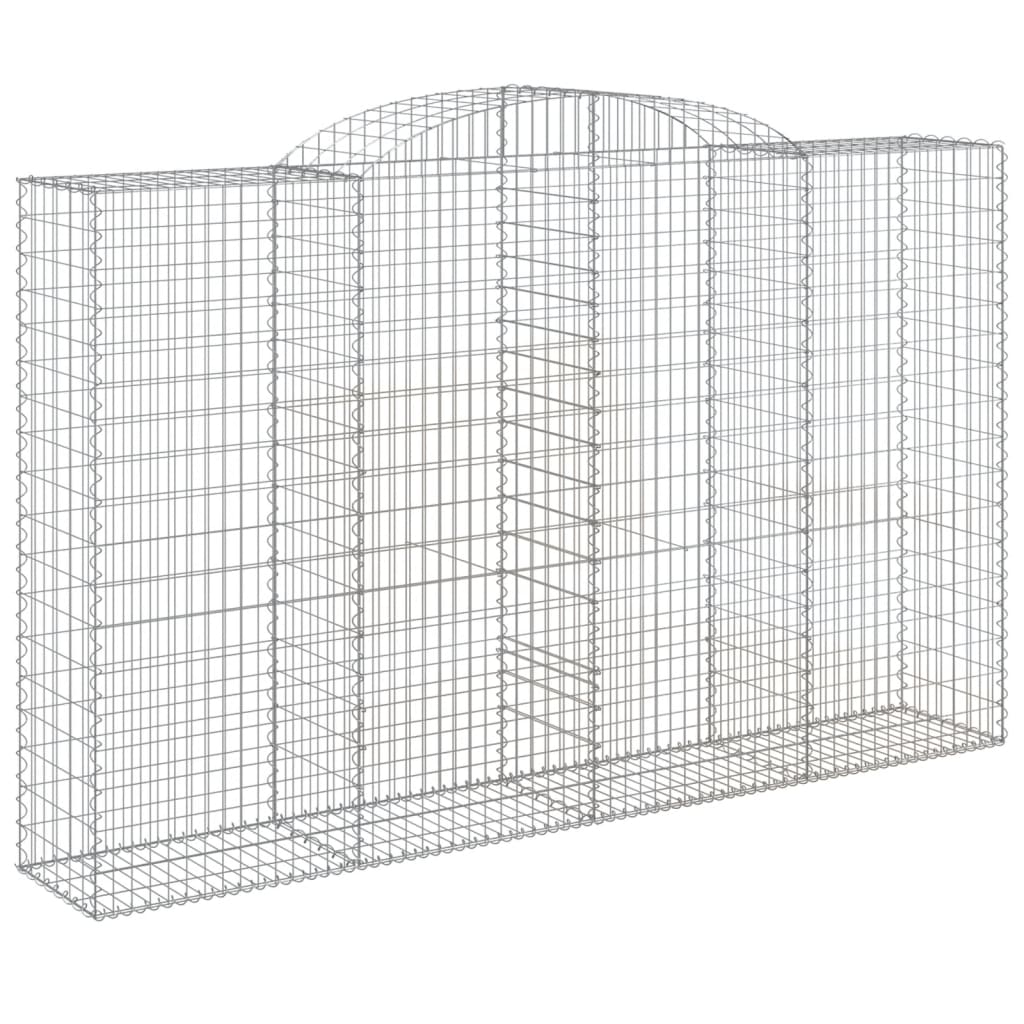 Arched Gabion Baskets 13 pcs 300x50x180/200 cm Galvanised Iron