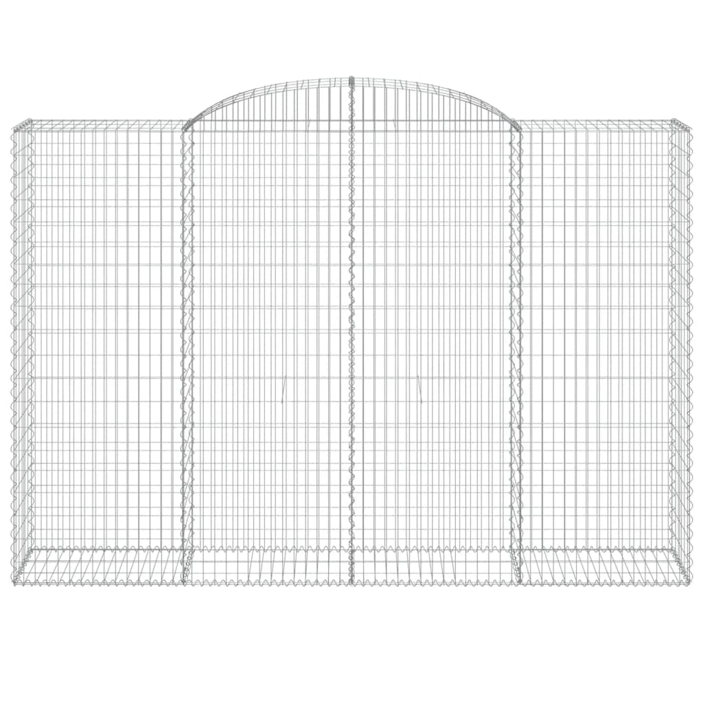 Arched Gabion Baskets 6 pcs 300x50x200/220 cm Galvanised Iron