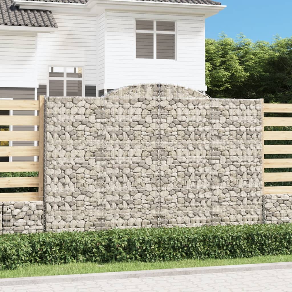 Arched Gabion Baskets 10 pcs 300x50x200/220 cm Galvanised Iron