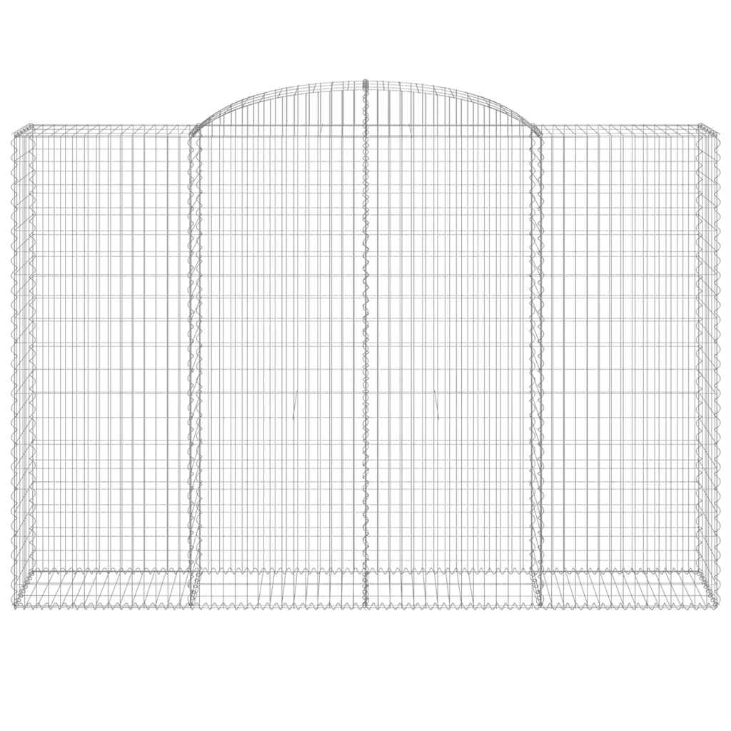 Arched Gabion Baskets 12 pcs 300x50x200/220 cm Galvanised Iron