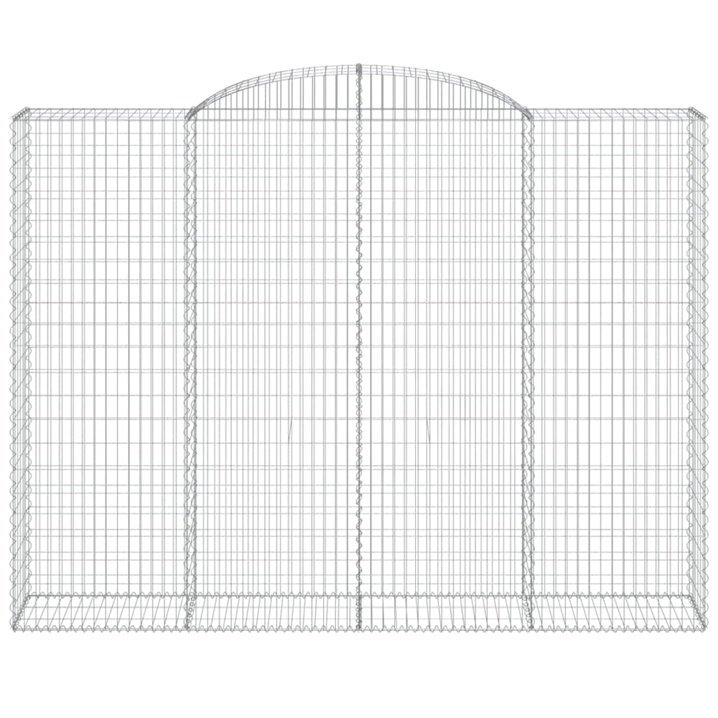 Arched Gabion Baskets 2 pcs 300x50x220/240 cm Galvanised Iron