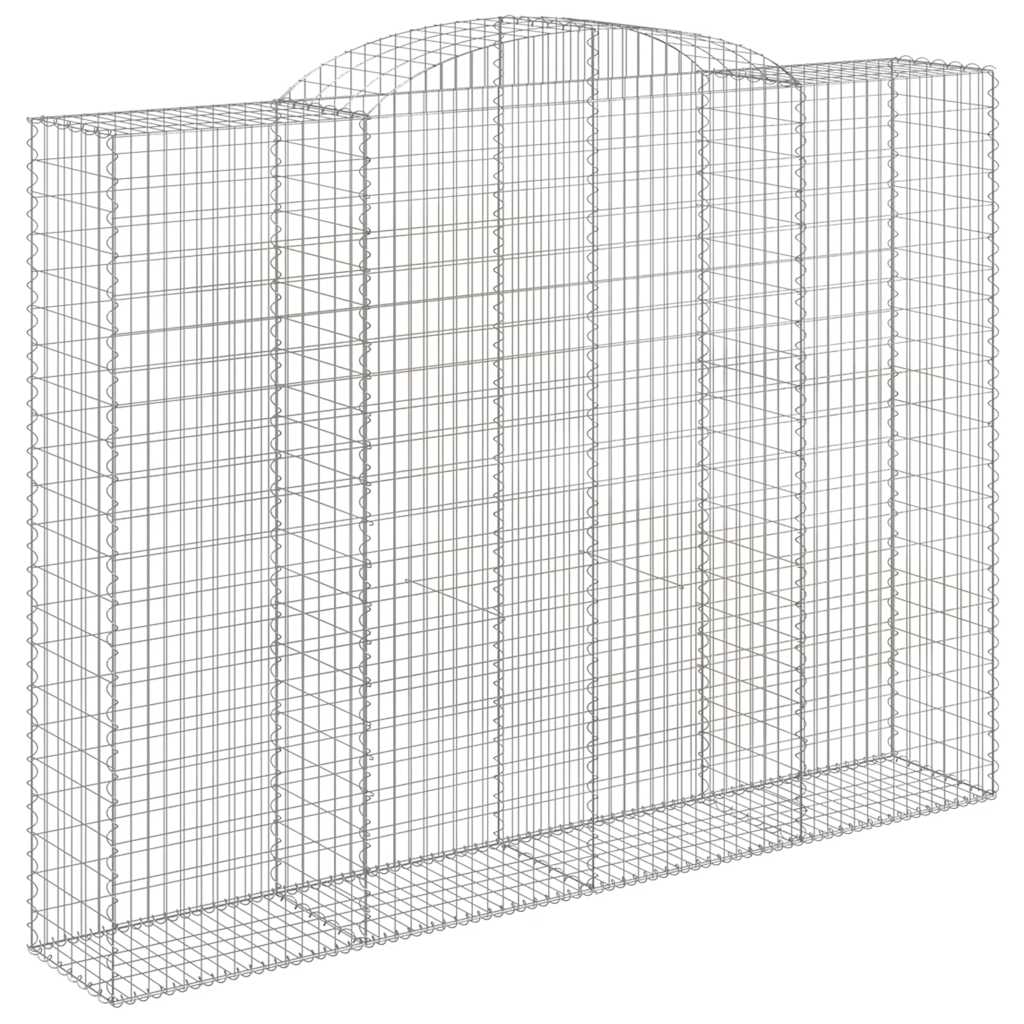 Arched Gabion Baskets 4 pcs 300x50x220/240 cm Galvanised Iron