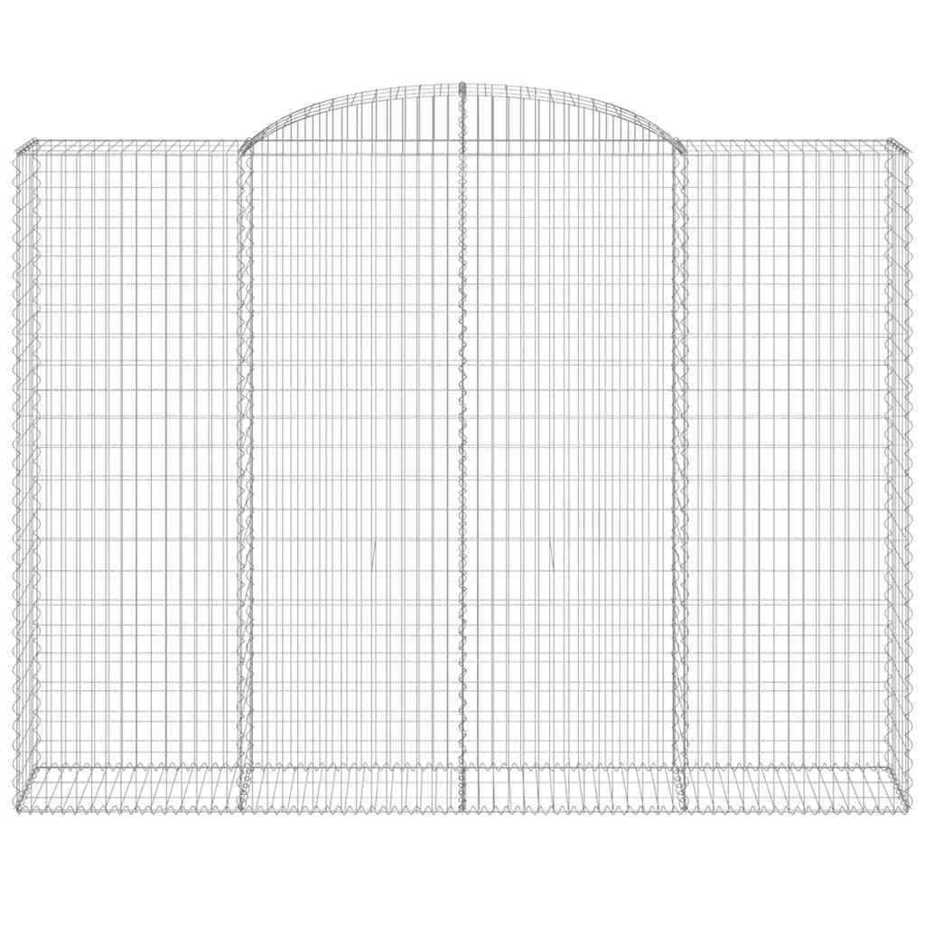 Arched Gabion Baskets 4 pcs 300x50x220/240 cm Galvanised Iron