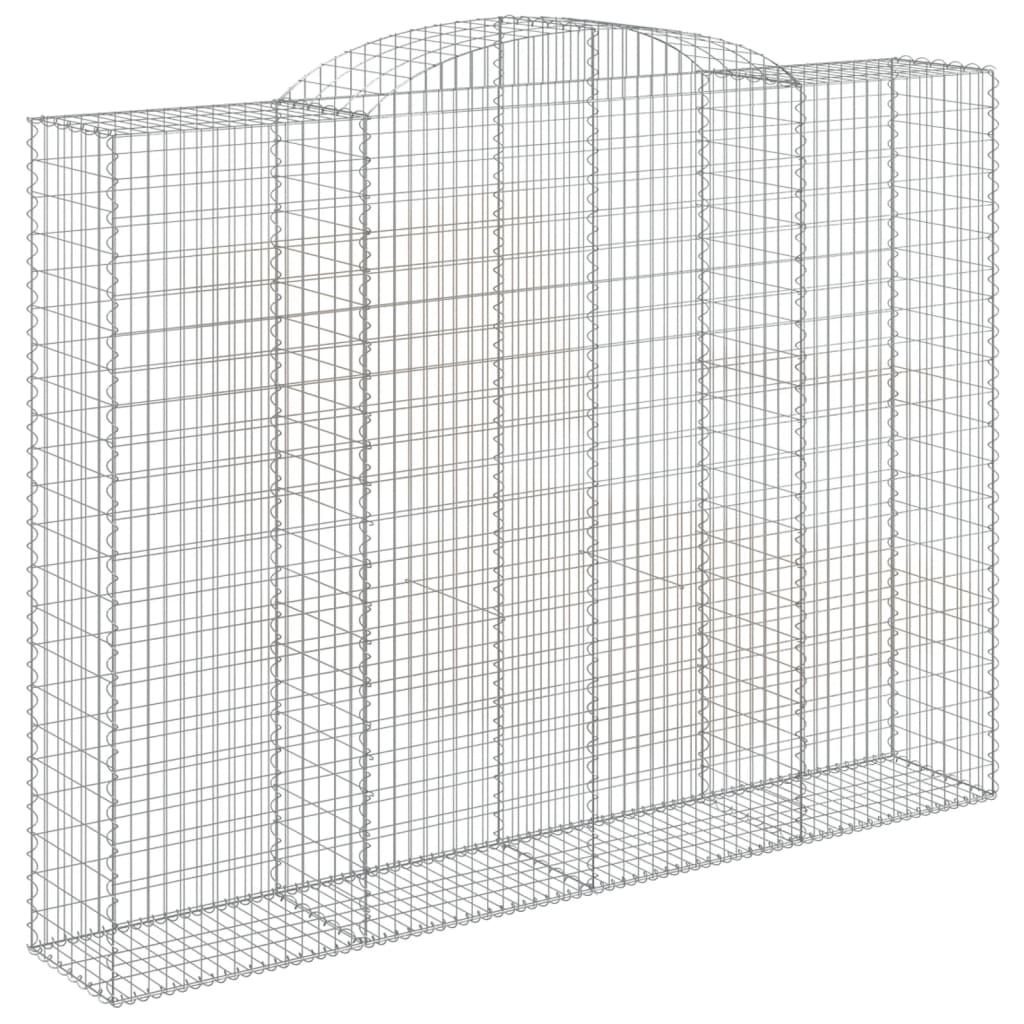 Arched Gabion Baskets 7 pcs 300x50x220/240 cm Galvanised Iron